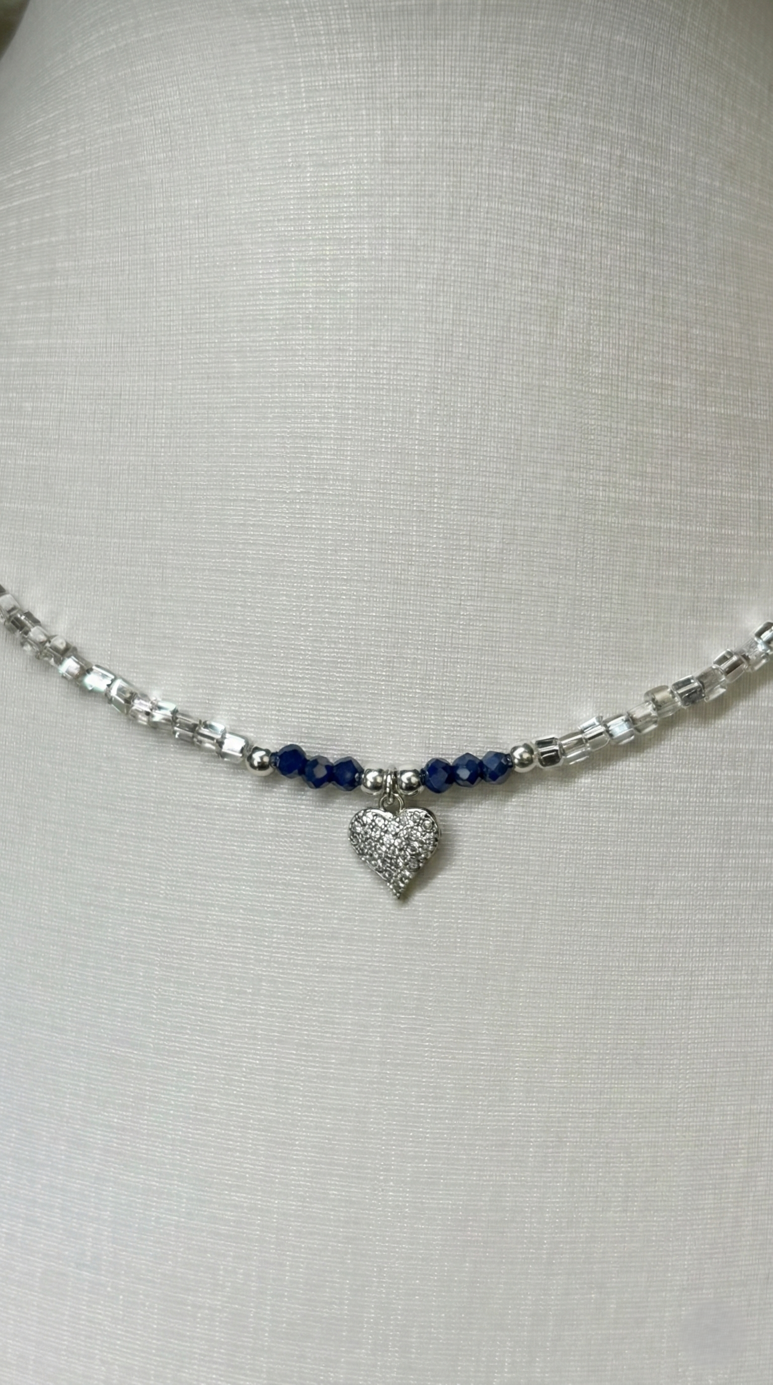 Coleção Colar Cœur — Azul e Branco