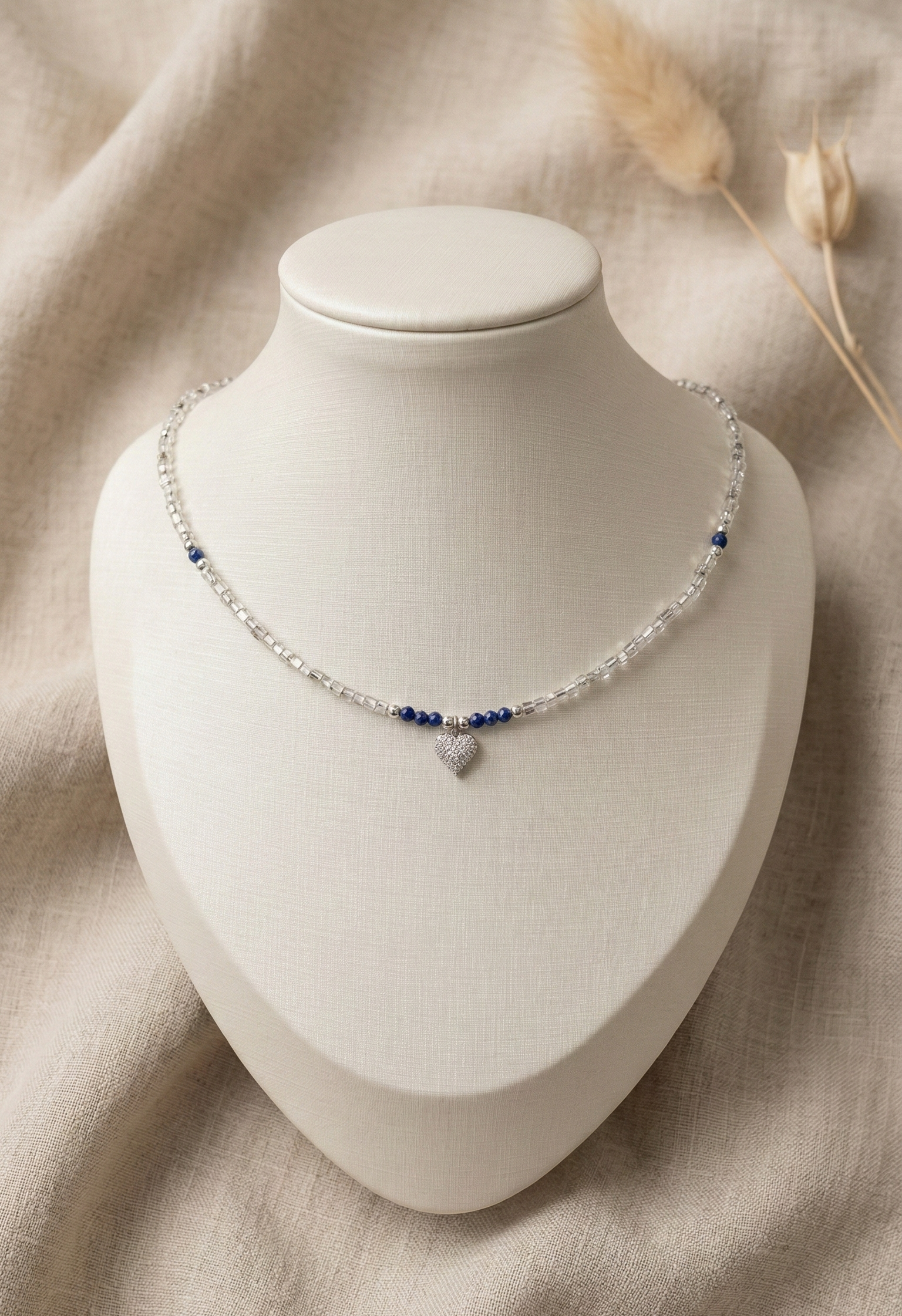 Coleção Colar Cœur — Azul e Branco