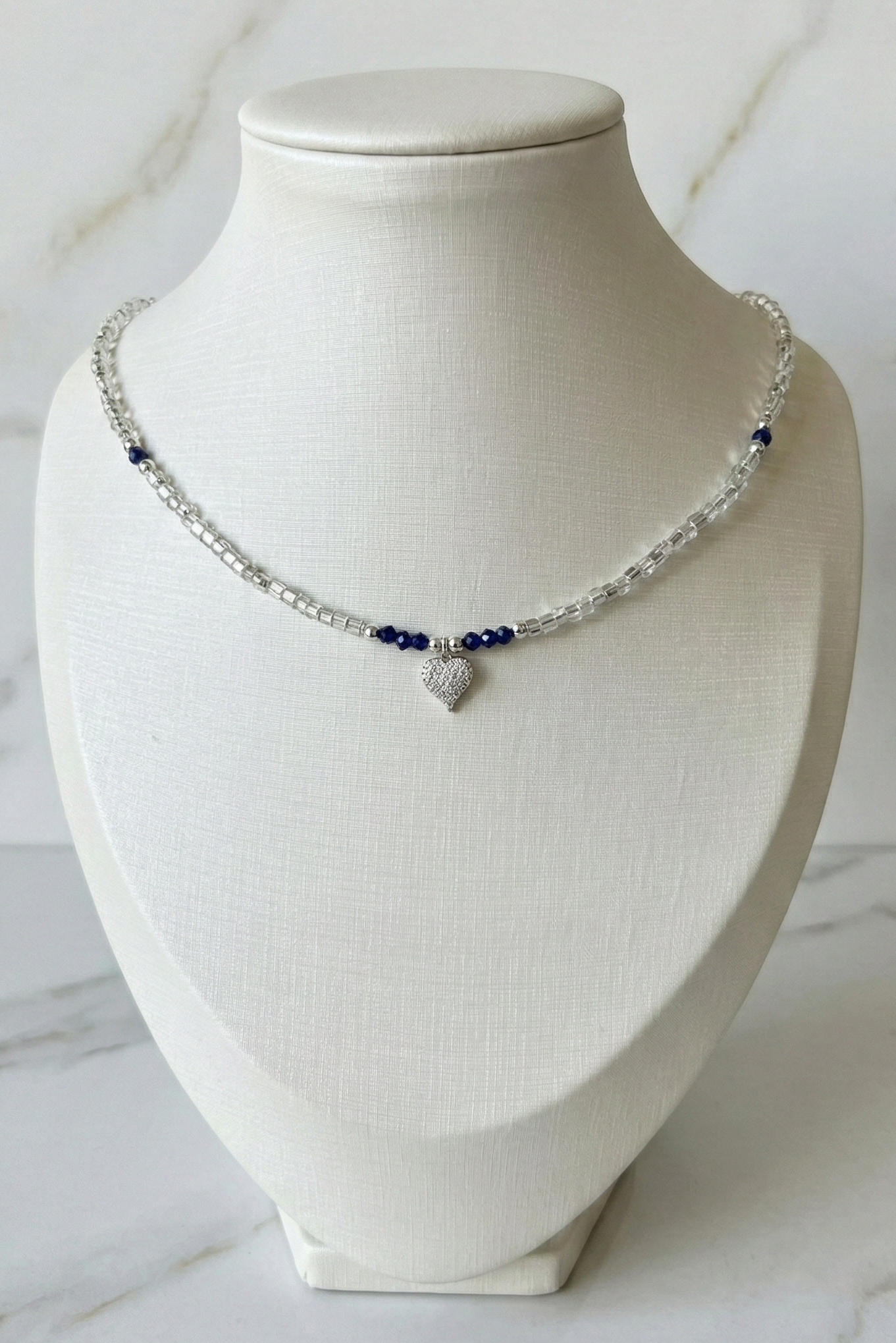 Coleção Colar Cœur — Azul e Branco