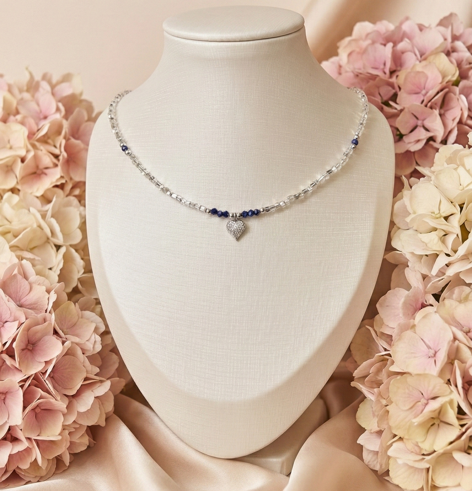 Coleção Colar Cœur — Azul e Branco